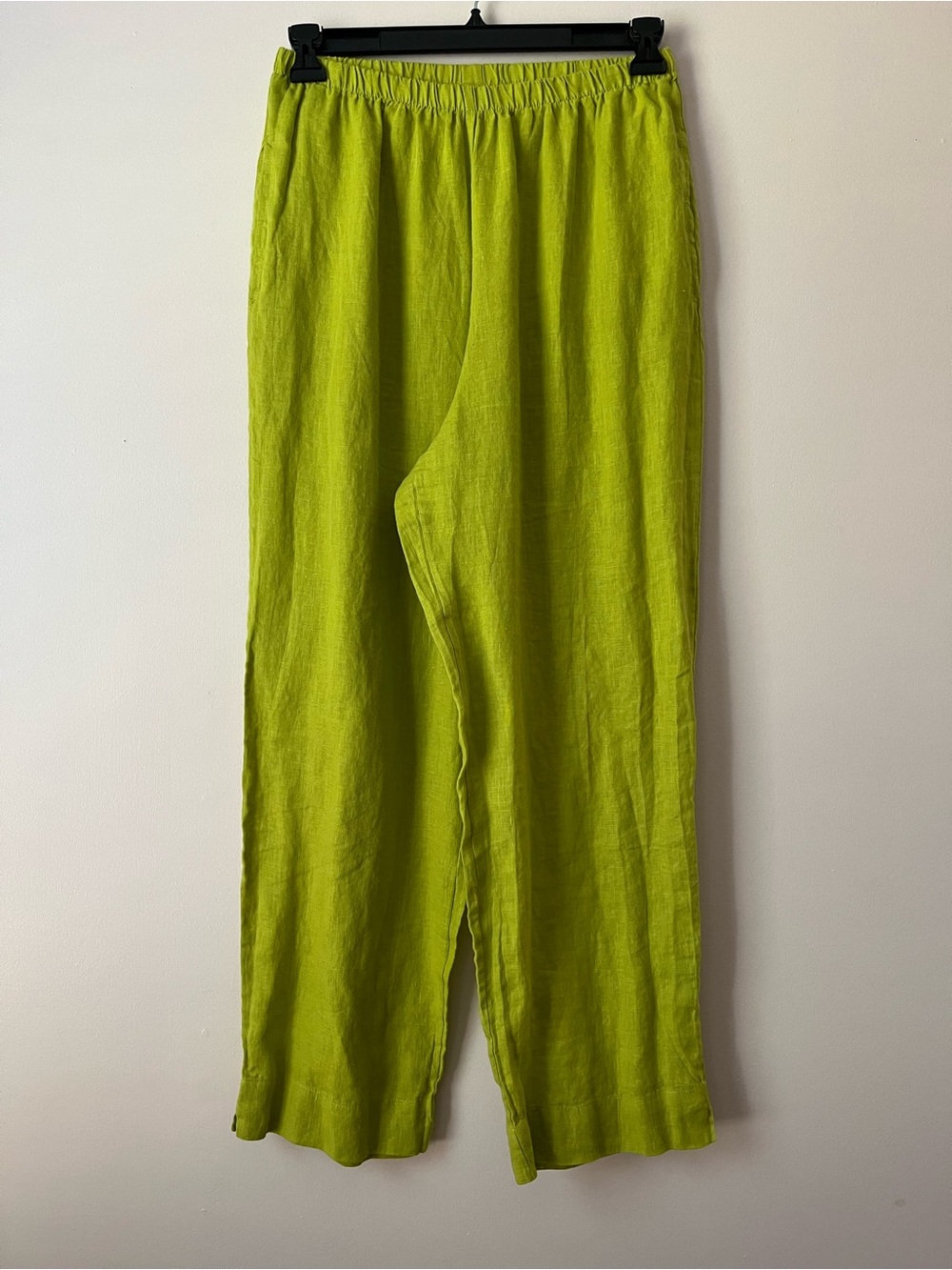 Bryn Walker Chartreuse Linen Pants Size Medium